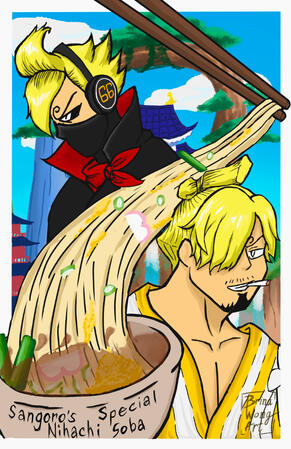 One piece Sanji soba fan art