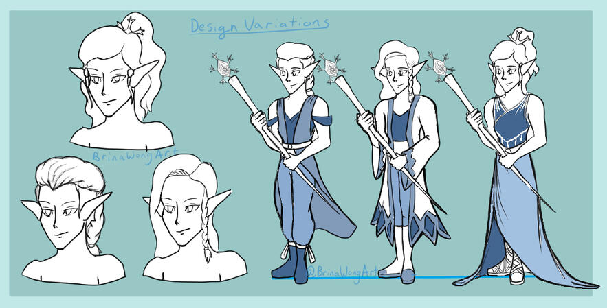 Variations on winter fairy design